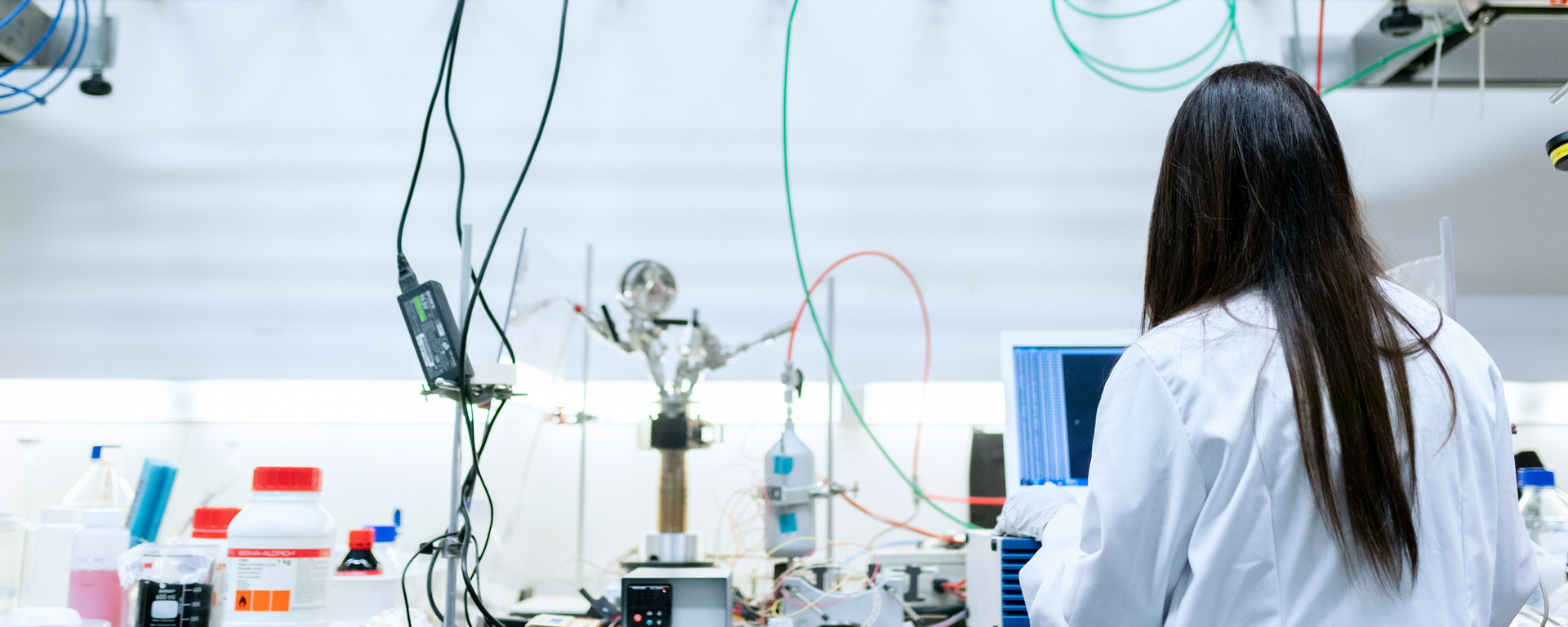 Image of student working in a lab