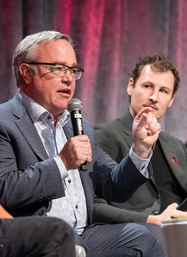 Panel discussion on stage